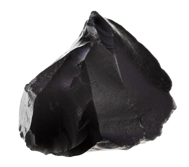 Black obsidian mineral