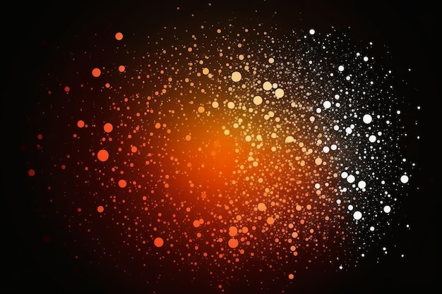 A black and orange background with a black and orange background and a lot of dots.