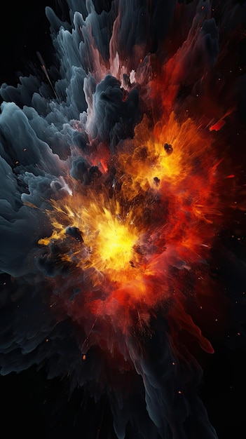 A black and orange background with a explosion and a black background with a red explosion and a black background.