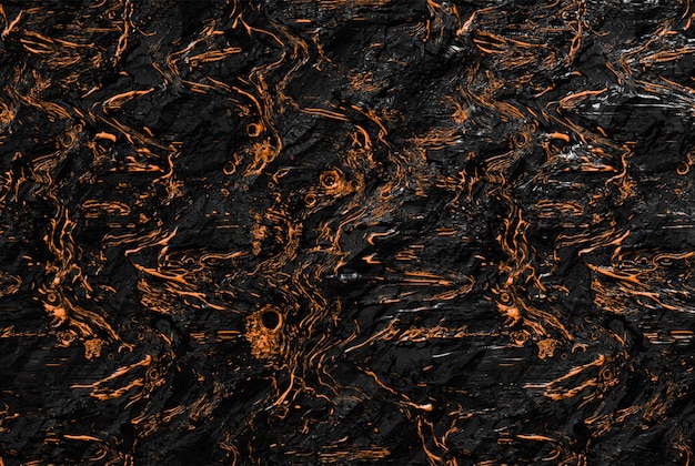 Black and orange magma texture background