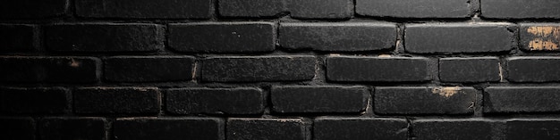 A black painted brick wall as a background