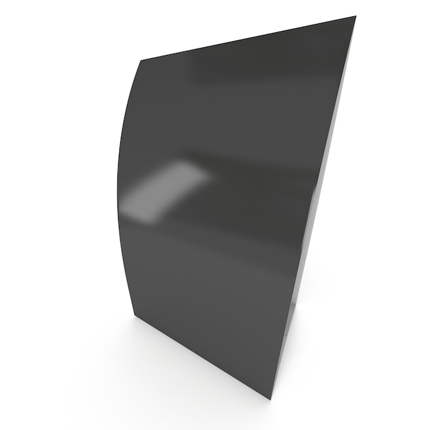 Black paper tent card 3d render