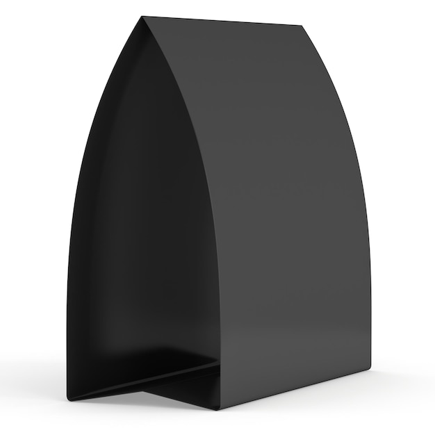 Black paper tent card 3d render