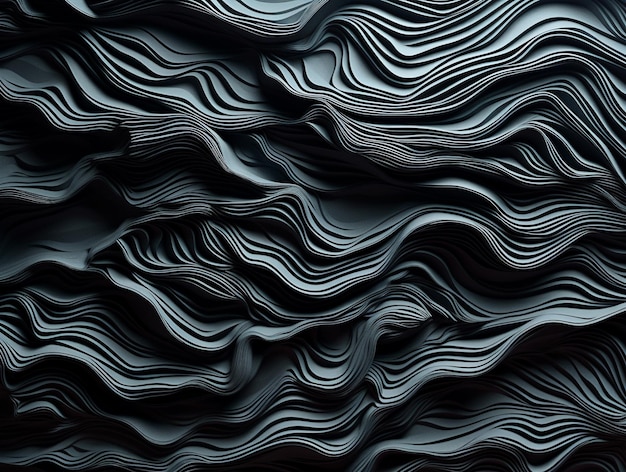 Black paper in wave relief