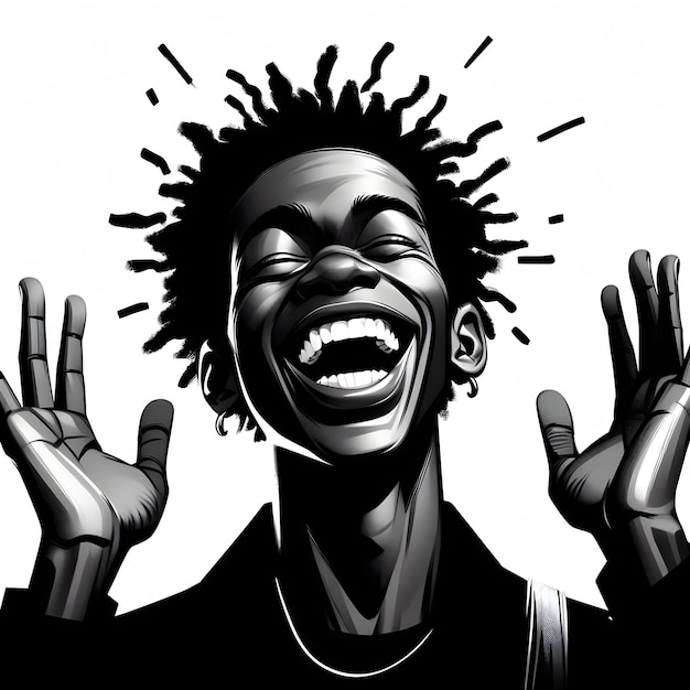 Photo a black people illustration