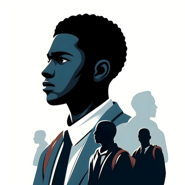 Photo a black people illustration