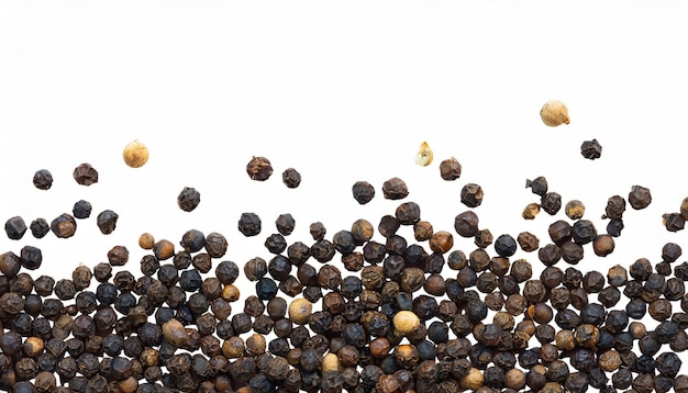 Black pepper isolated on WHITE