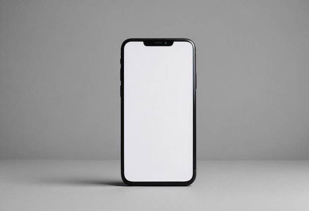 a black phone with a white case that says  iphone