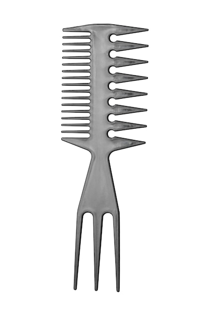 Black Plastic Haircomb Isolated