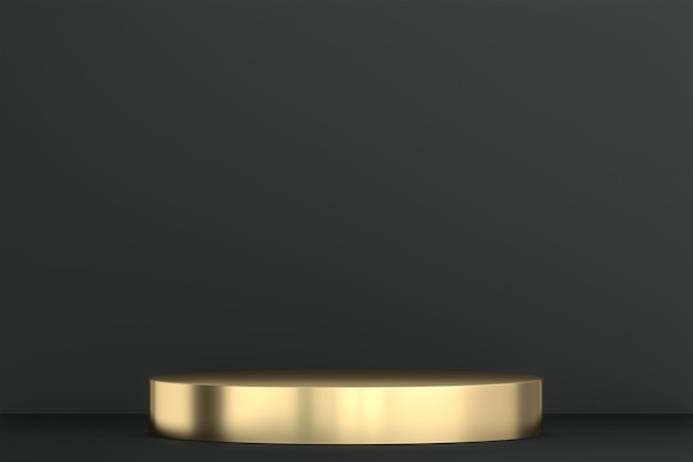 Photo black podium on background minimal design 3d rendering