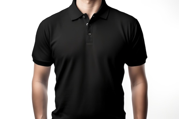 black polo shirt mens casual business mockup