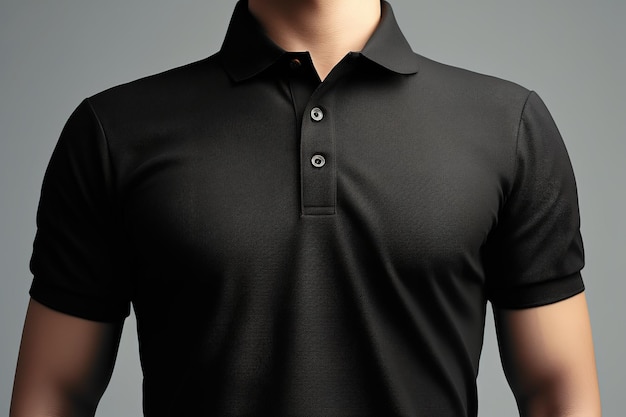 black polo shirt mens casual business mockup