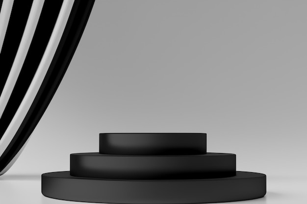 Black product background stand or podium