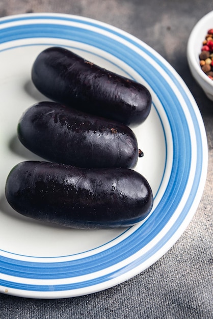 black pudding sausage bloody meat meal food snack on the table copy space food background