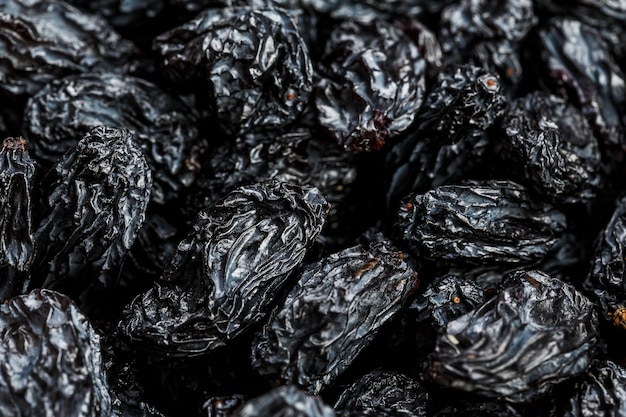 Black Raisin texture, popular dried fruit