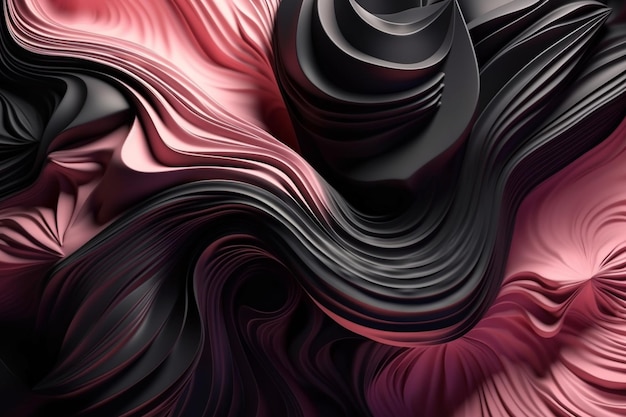 A black and red background with a pattern of curves and lines.