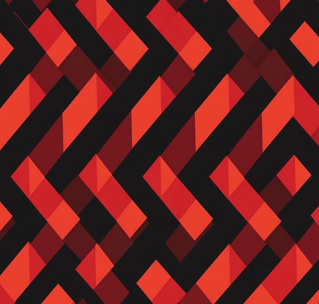 Photo a black and red background with a red geometric pattern