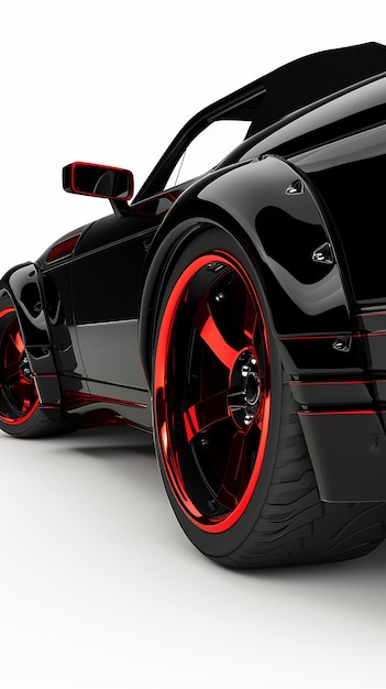 Black and red colored modern car