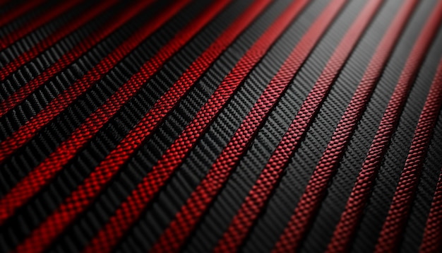 Photo black and red colour carbon fibre raw material background for posting and status generated by ai