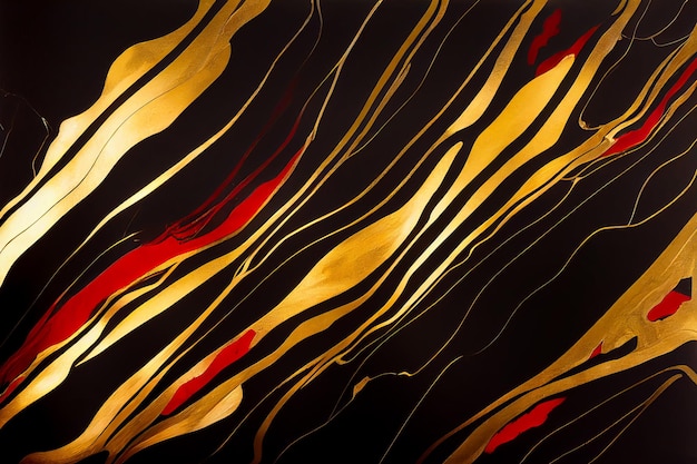 Black red and gold marble abstract background decorative acrylic paint pouring rock marble texture h