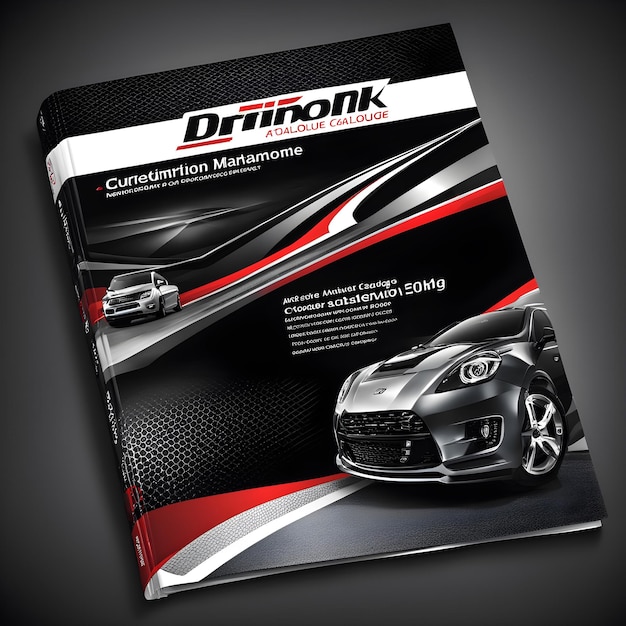 Photo a black and red magazine of a sports car