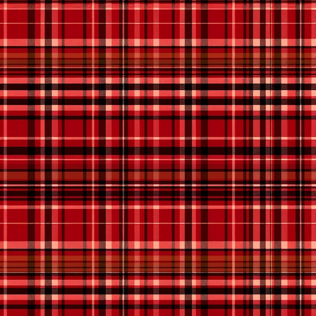 Black and red plaid pattern background texture AI generated