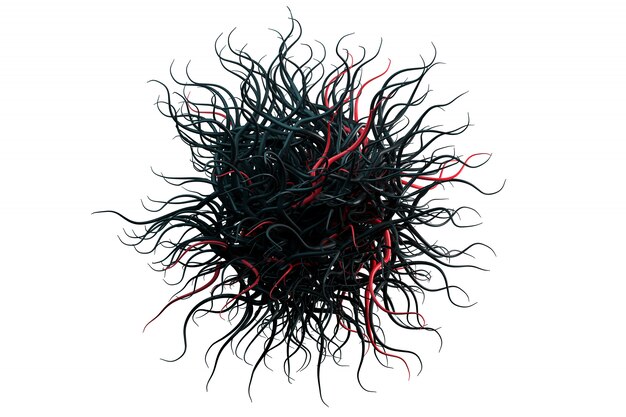 Black-red scary particle