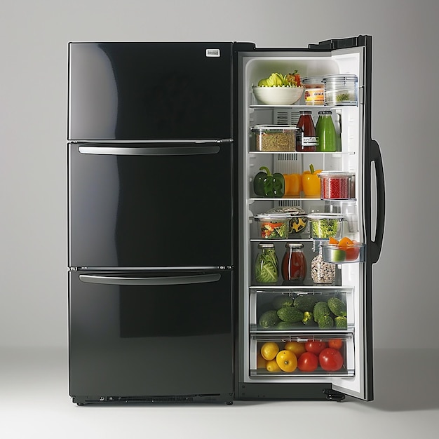 Black Refrigerator Product Photo