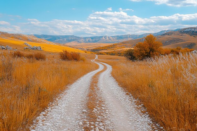 Photo black road amidst rolling hills photo