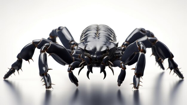 Photo black robotic scorpion