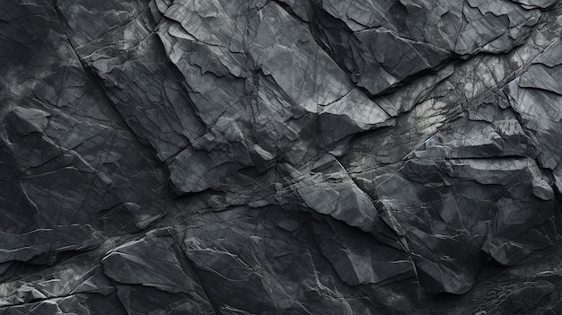 Black rock background Dark gray stone texture