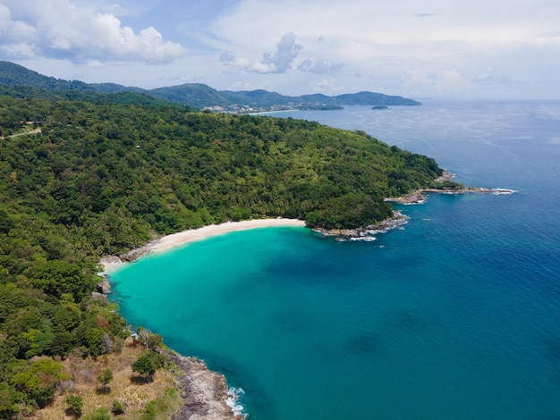 Black rock view point. Andaman sea at phuket thailand. 4k uhd