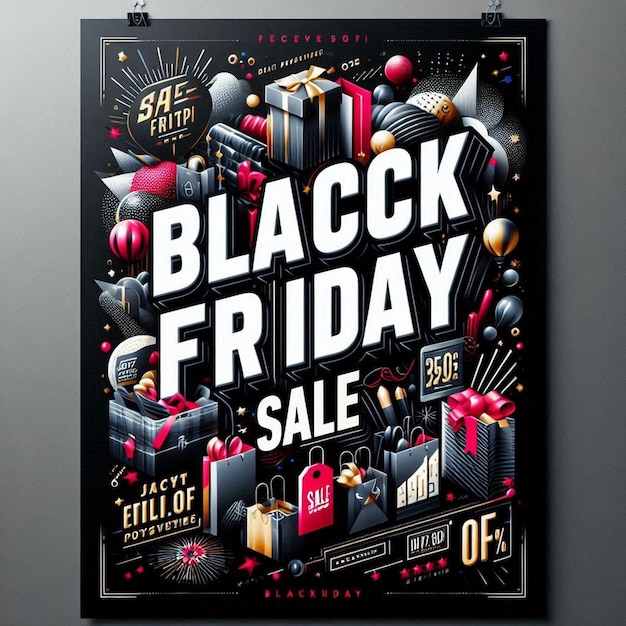 Photo a black sale banner for black friday