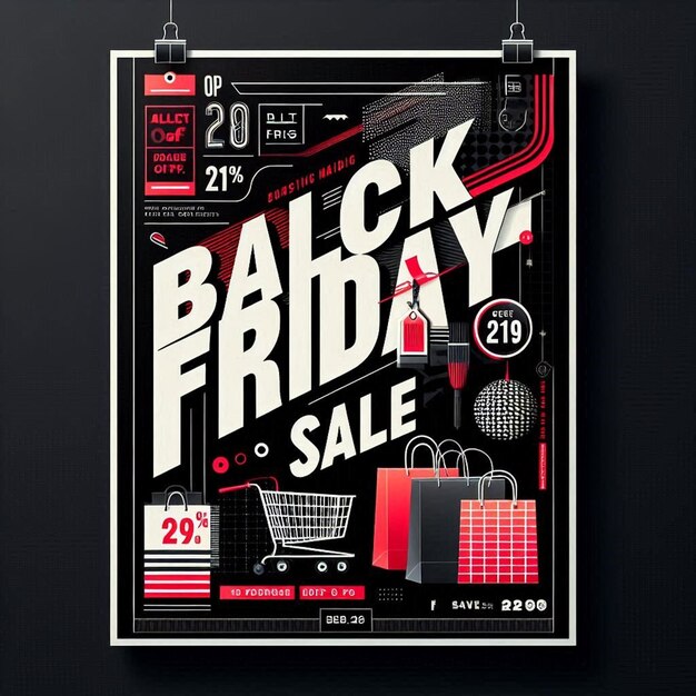 Photo a black sale banner for black friday