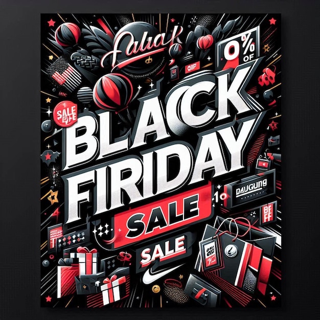 Photo a black sale banner for black friday