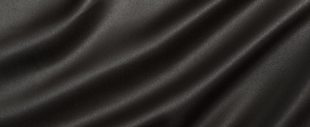 Black shiny fabric texture background