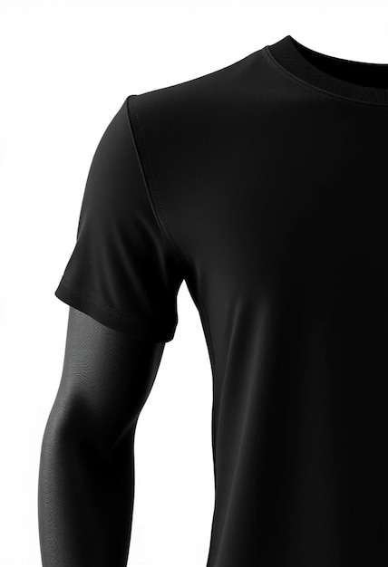 Photo a black shirt with a white logo on the back