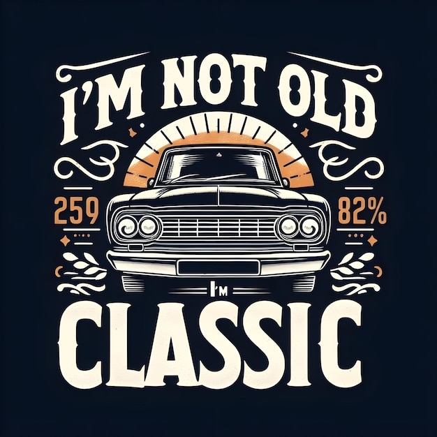 Photo a black shirt with the words im not old vintage