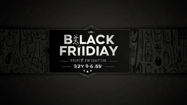 Photo a black sign that says b friday friday on it