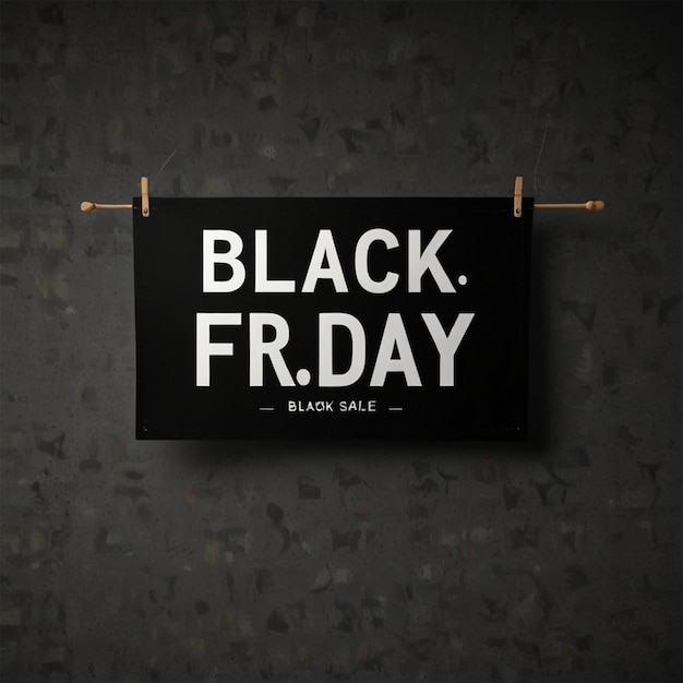 Photo a black sign that says black friday sale