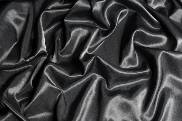 Black silk fabric background