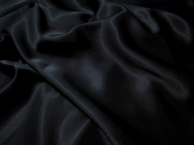 Black silk fabric texture background