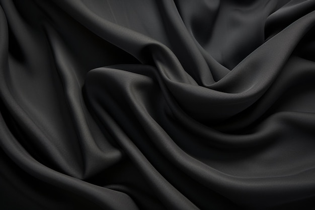 A black silk fabric with a black background that has a white background.