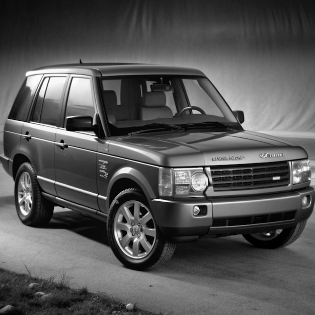 Photo a black and silver suv with the word toyota on the front