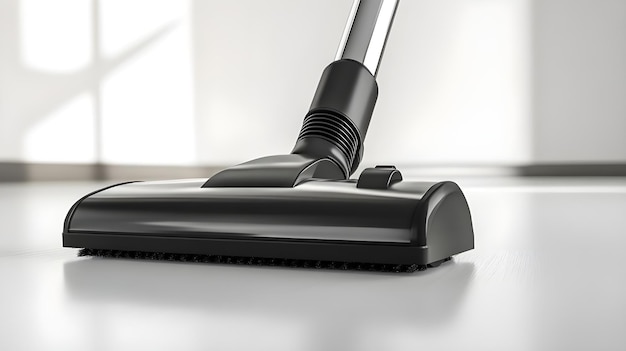 Photo a black and silver vacuum with a black handle