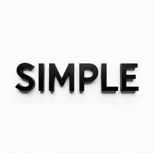 Photo black simple text on a white background emphasizing minimalism and clarity