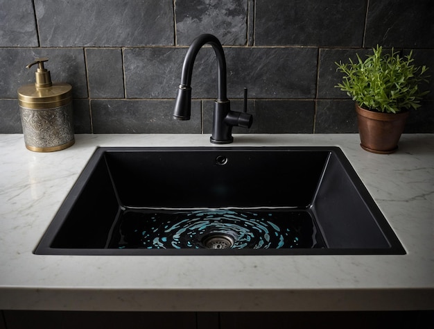 Photo black sink