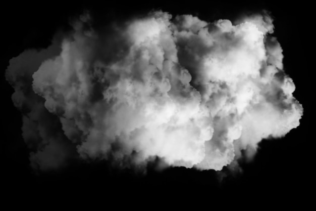 Black Sky and White Cloud Background
