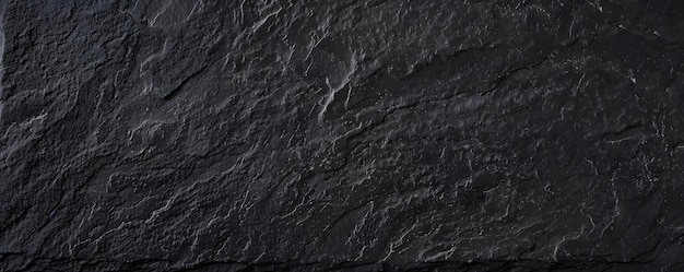 Black Slate Stone with Veins and Cracks