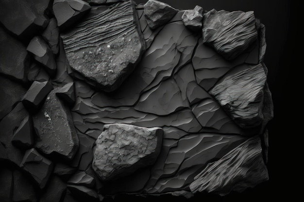 Black slate with a dark gray background